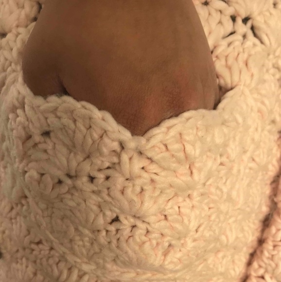 Frost Womens Knit Crochet Mid length Cardigan Sz L - Picture 3 of 5